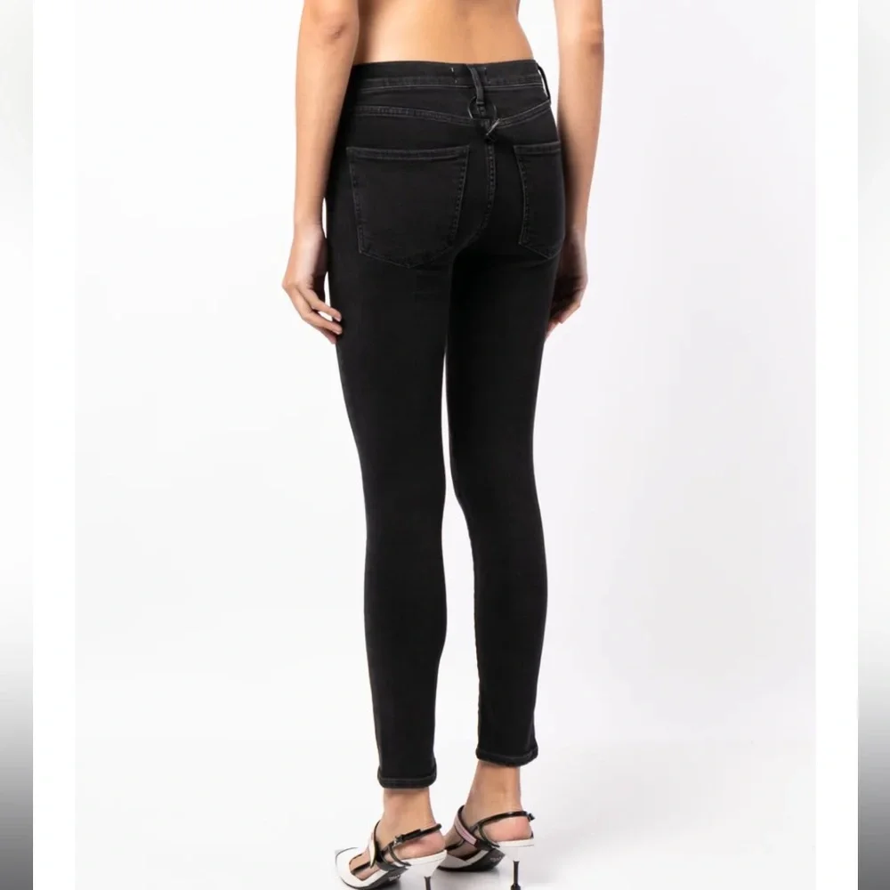 Agolde Sophie Low Rise Black Skinny Jeans, Size 27